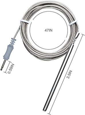 Щуп для Inkbird IBT-4XC сірий 90мм контроль температури гриля (INKB192GGY) | INKB192GGY фото