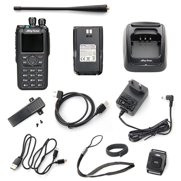 Рація AnyTone AT-D878UV II plus портативна цифрова DMR + аналогова із Bluetooth, GPS, AES256, ARC4 | Базовий комплект + антена Nagoya Na-771 | (FX702) | FX702 фото