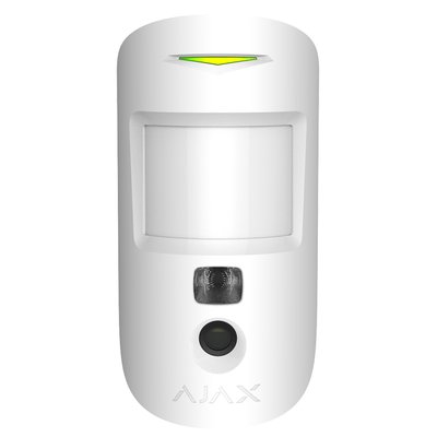 Ajax MotionCam (PhOD) white | Бездротовий датчик руху, що знімає фото за тривогою і за запитом (000027929/36489.120.WH1) | AX351WT фото