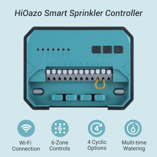 Контролер поливу із Wi-Fi HiOazo HO-SC-6W (INKB113) | INKB113 фото