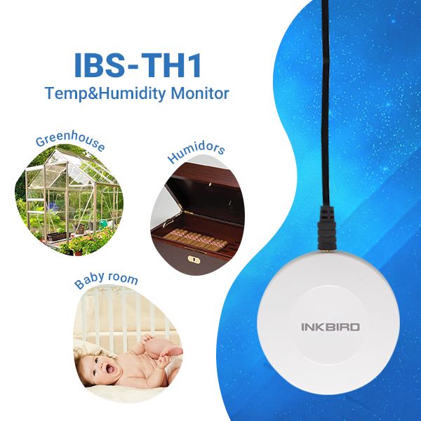 Термогігрометр Inkbird IBS-TH1 NTC з Bluetooth, виносним сухим датчиком та функцією логгера | Температурний щуп NTC (INKB142) | INKB142 фото