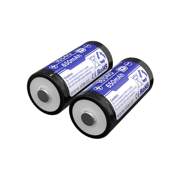 Акумуляторна батарея 16340 XTAR 3.7V (4.2V-2.75V) Li-ion 650mAh | мaкс. заряд - 0.65А / розряд - 1.95А | 1шт. (XTR308) | XTR308 фото